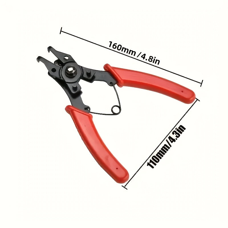 Multi-Function Circlip Pliers Set with Removable Heads for Hand Tools