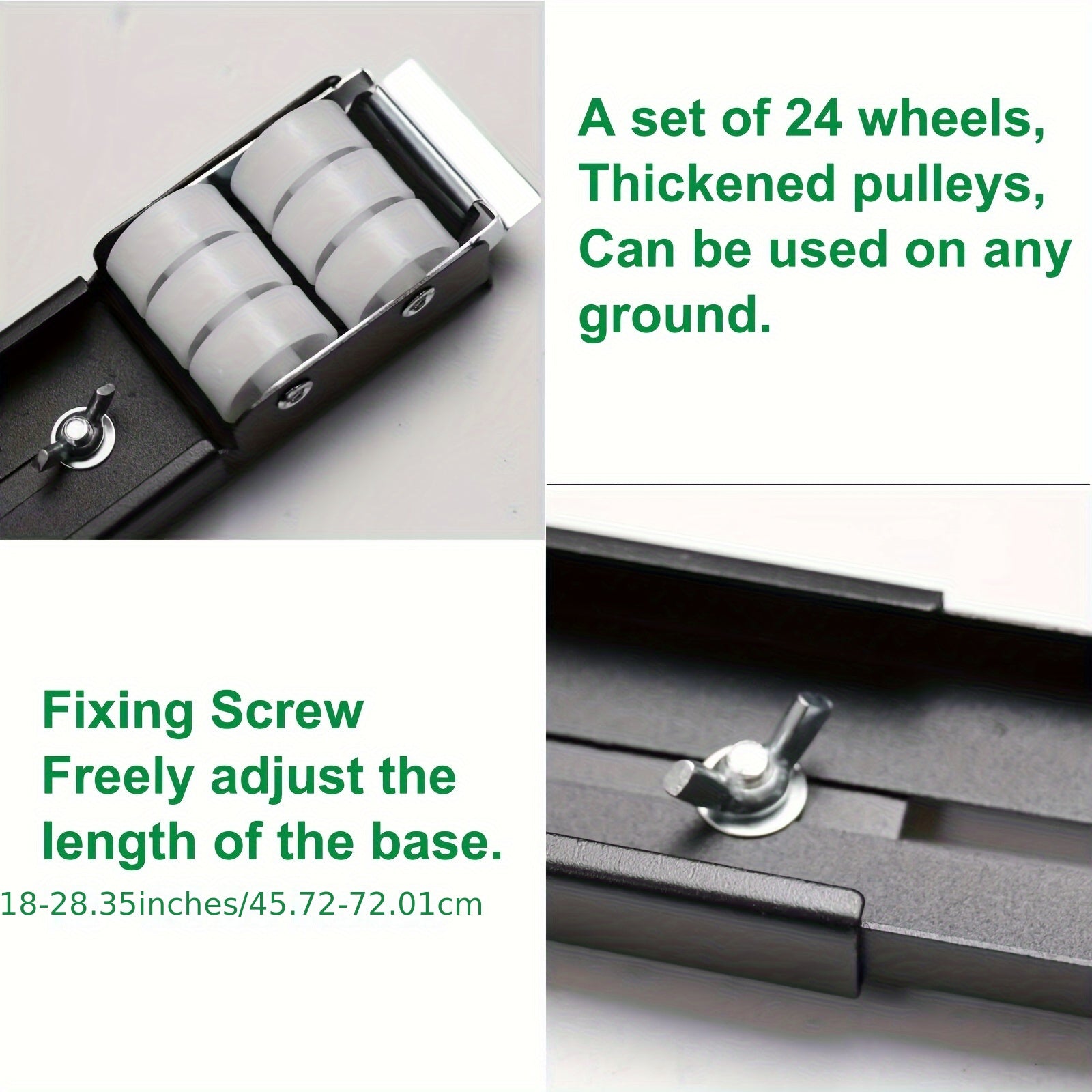 2-to'plam, og'ir vazn uchun mo'ljallangan, sozlanadigan texnika vositalari, 360° g'ildiraklar bilan