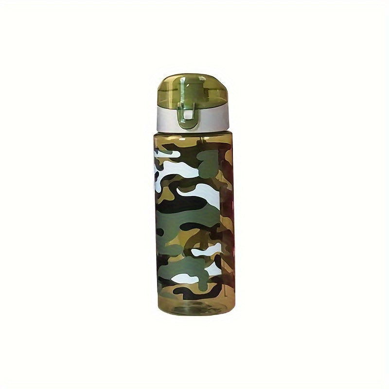 Camouflage Water Bottle 600ml for Camping Hiking Fitness Outdoor Activities