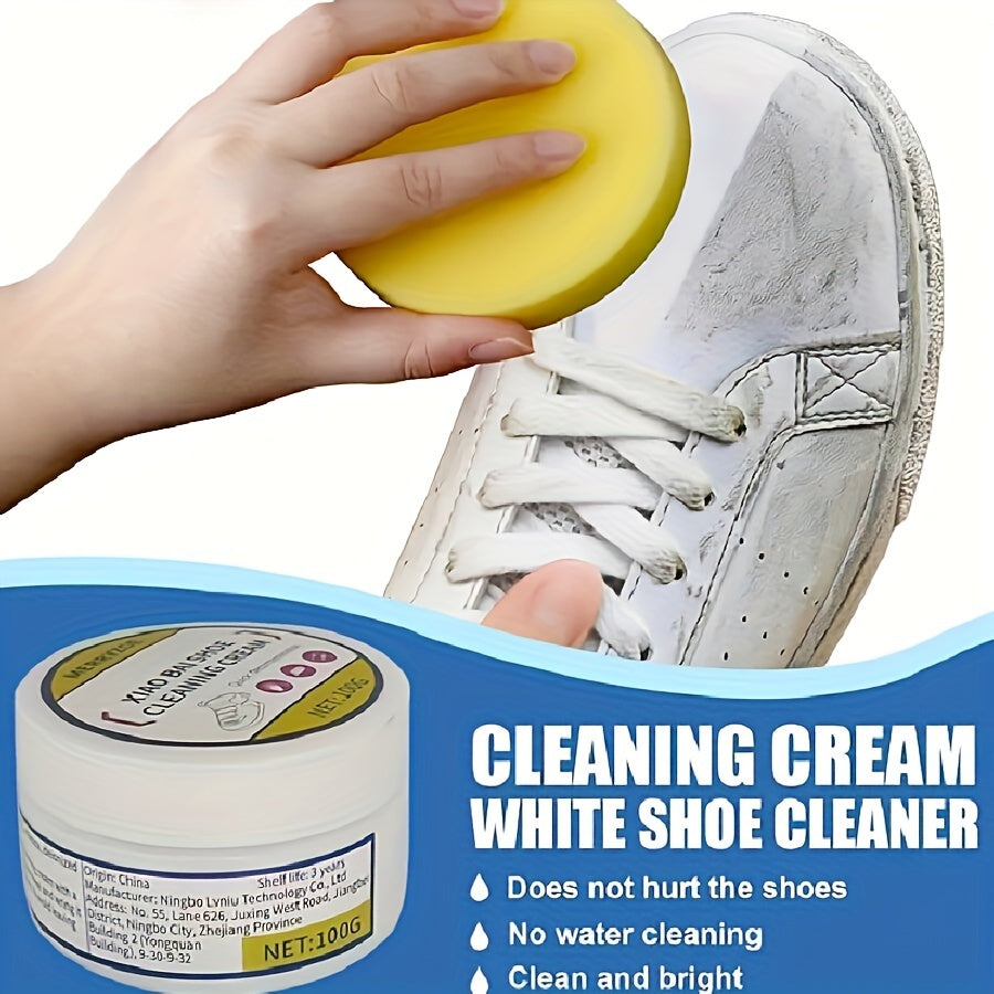 Crema de limpieza para zapatos, cuero sintético, joyería, sin enjuague, eliminación de manchas