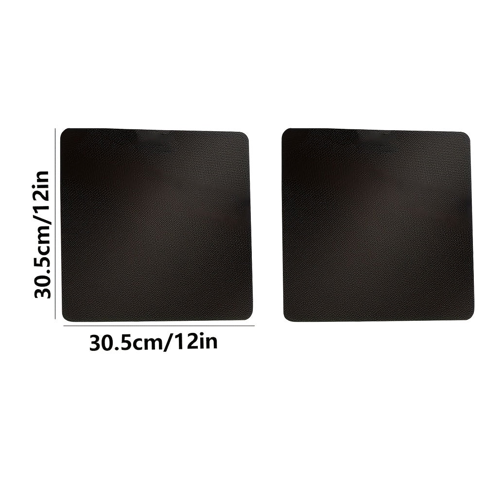 Set of 2 or 4 Non-Stick Reusable Oven Mats for 12-Inch Square Air Fryers Microwave Safe Easy to Clean