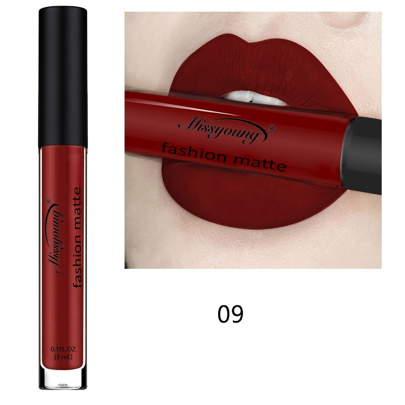 Женская матовая жидкая помада для губ, стойкая, увлажняющая, красная, черная, нейтральная