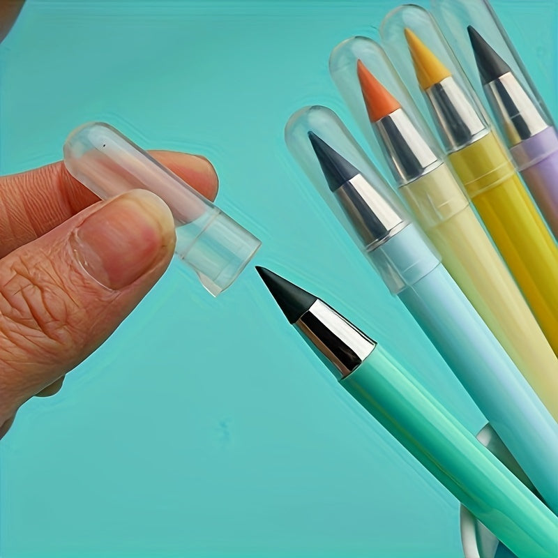 84-Donali makaron rangli abadiy eskiz qalamlari 0.5mm HB qalamlar, qalamsiz, sinishga chidamli