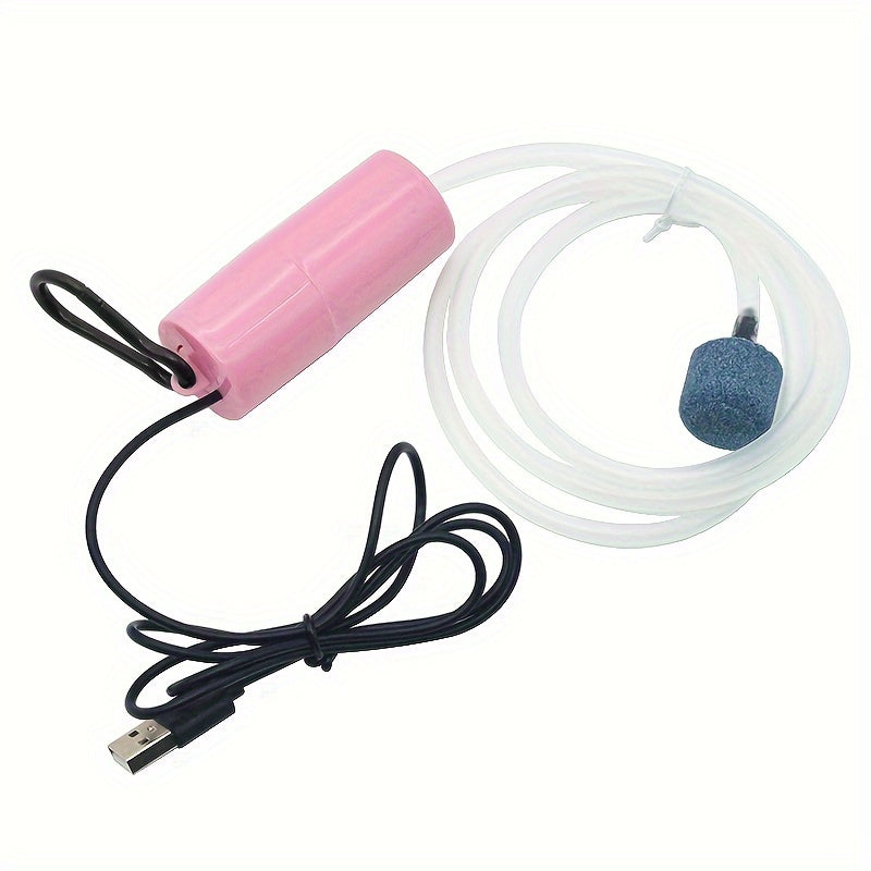 USB Aquarium Air Pump with Air Stone Silent Oxygenator for Fish Tanks in Multiple Colors