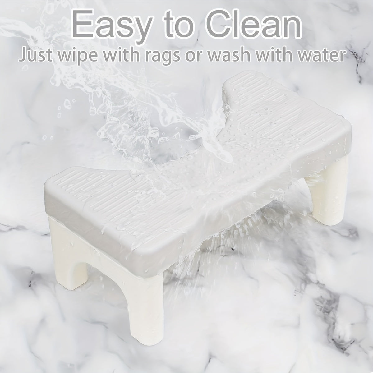 Portable Plastic Toilet Folding Foot Stool with Anti-Slip Mat