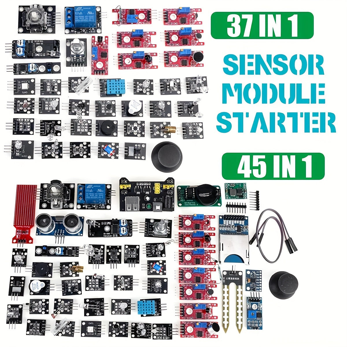 37 Sensor to'plamlari 45-in-1 Sensor moduli Arduino va STM32 uchun o'rganish