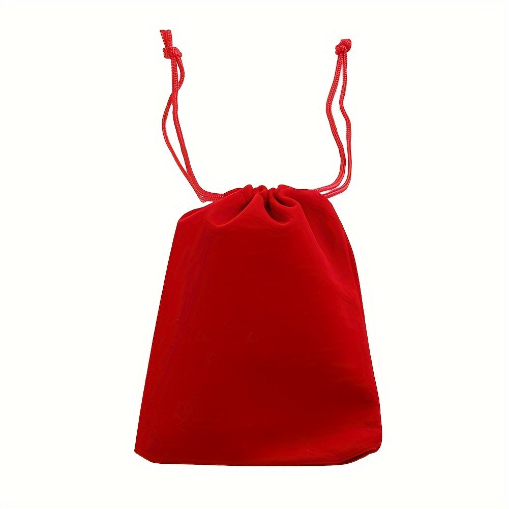 50pcs Red Velvet Drawstring Bags for Wedding Favors Party Gifts Nylon Durable 6.99x8.99cm 8.99x11.99cm