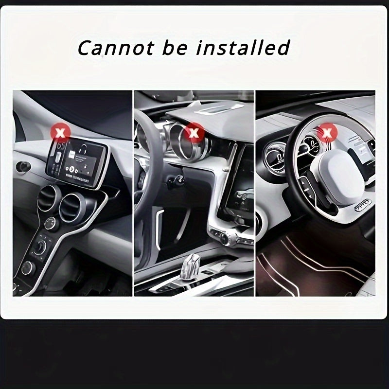 Universal Waterproof ABS Car Phone Holder Oval Shape Easy to Install