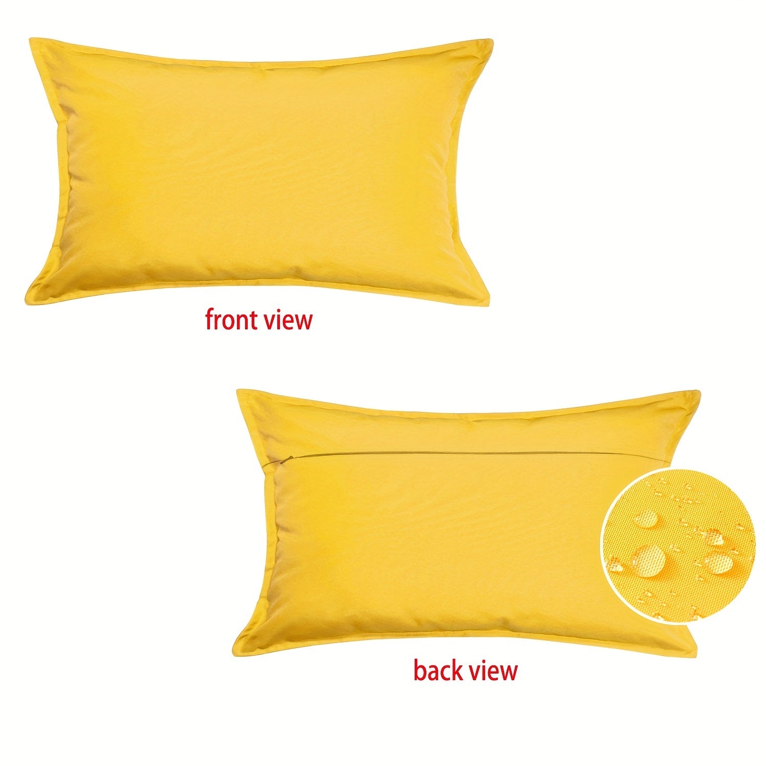 Green Outdoor Cushion Covers 2 Pack Zipper Polyester for Patio Garden Furniture