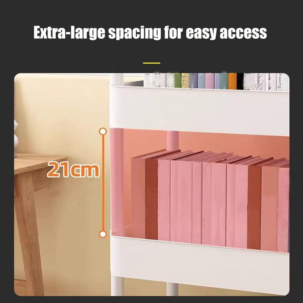 Carro de almacenamiento multifuncional con ruedas y estantes