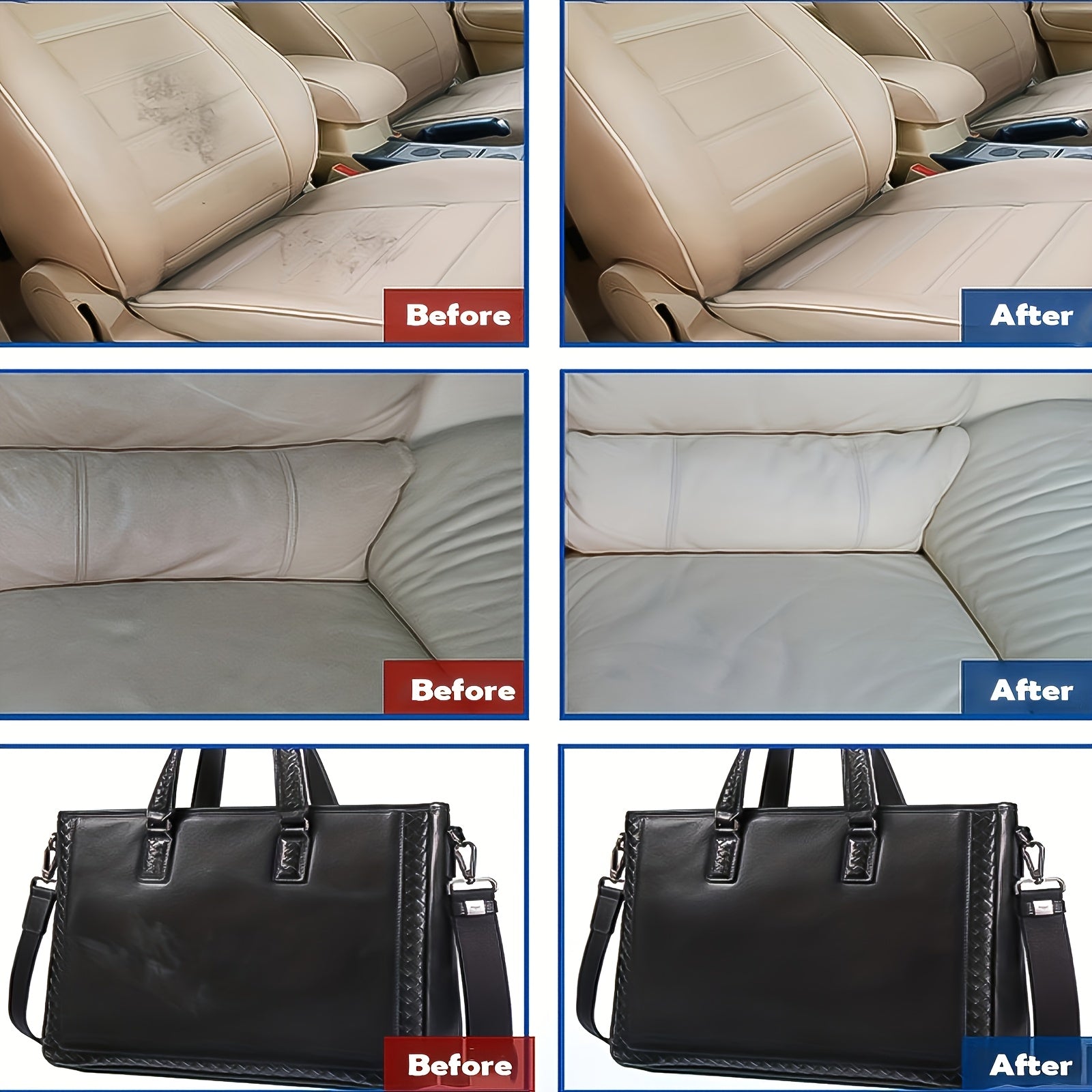 Kit de reparación con spray acondicionador de cuero para muebles, sofá, chaqueta, asientos de coche, 100ml