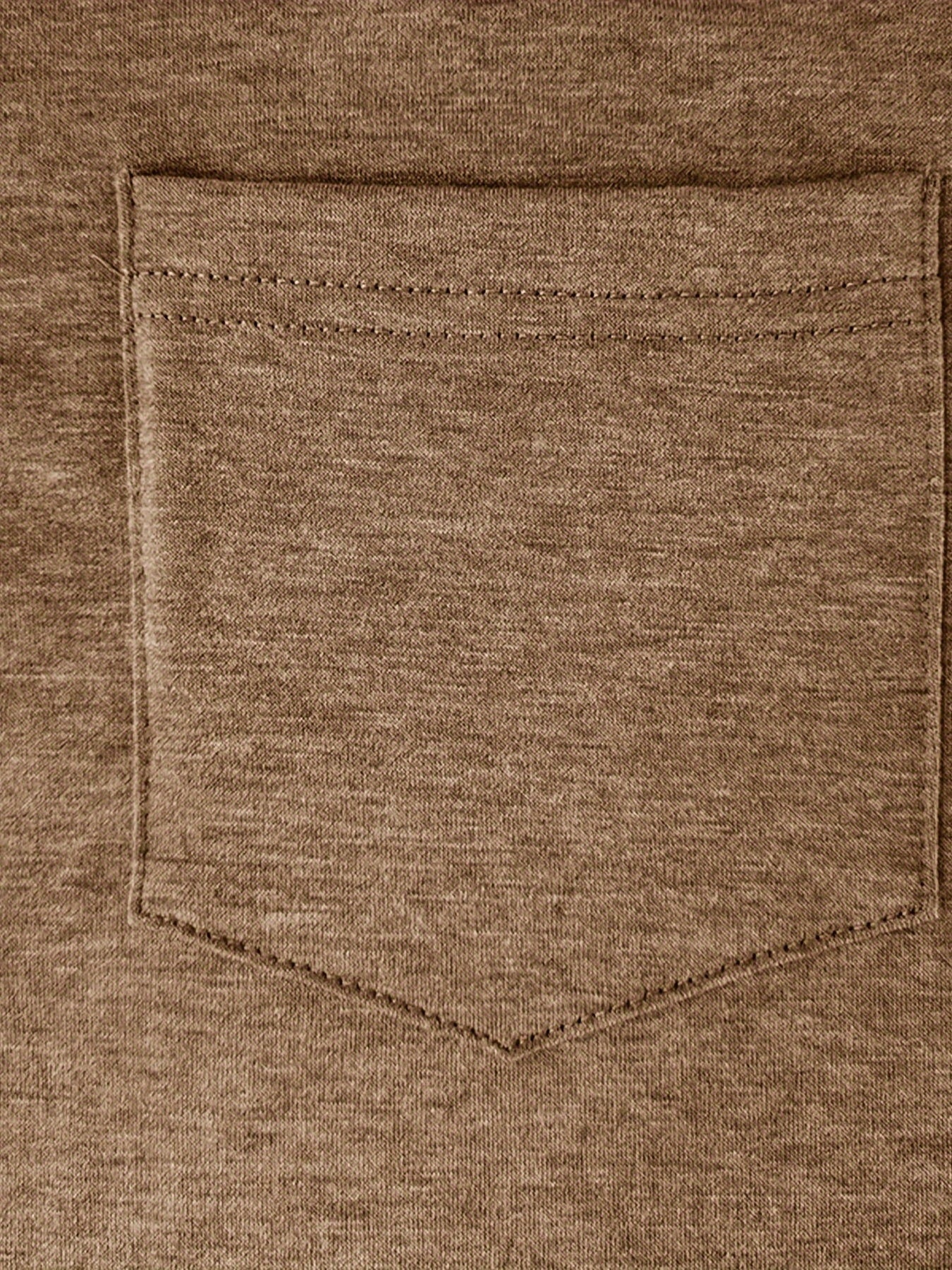 Men's Plus Size Brown Long Sleeve Shirt with Chest Pocket Casual Stretch Fabric