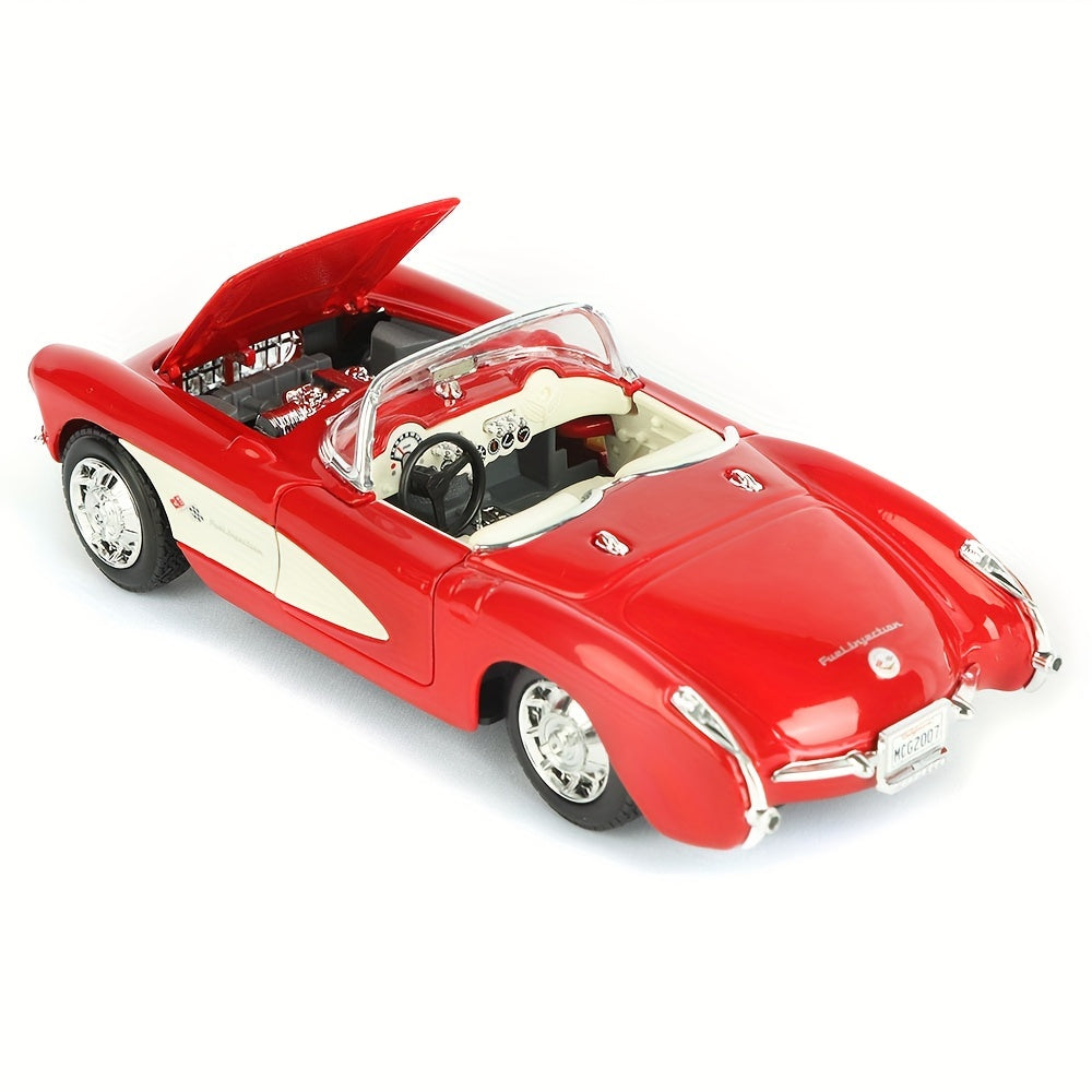 Kit de ensamblaje para coche de juguete para niño a escala 1:24, vehículo de aleación con retroceso