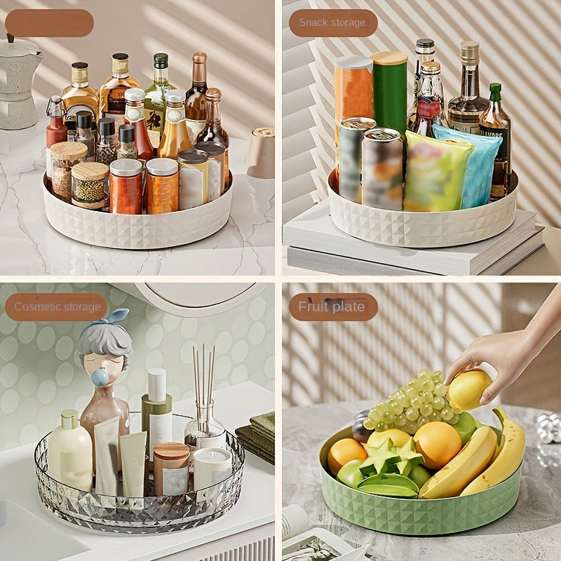 Ko'p funksiyali aylanuvchi tashkilotchisi - Joyni tejaydigan ziravorlar va ta'mlar racki, oshxona, yotoqxona va yotoq xonasi uchun kosmetik saqlash qutisi