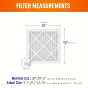 Pack of 6 10x10x1 MERV 8/11/13 Pleated AC Furnace Filters