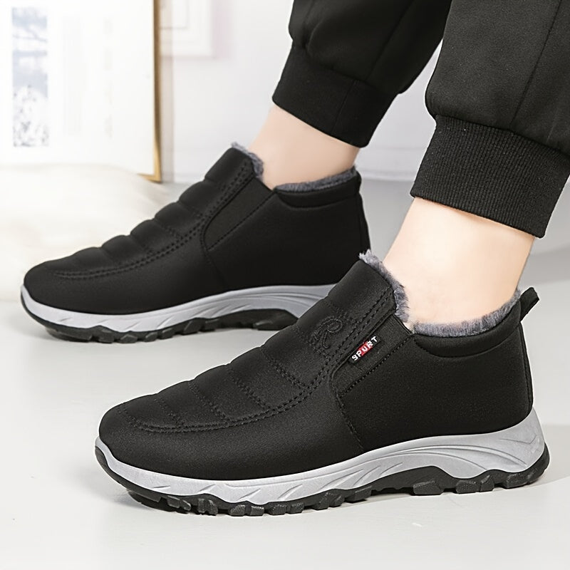Women's Warm Short Snow Boots Slip-On Insulated Winter Shoes