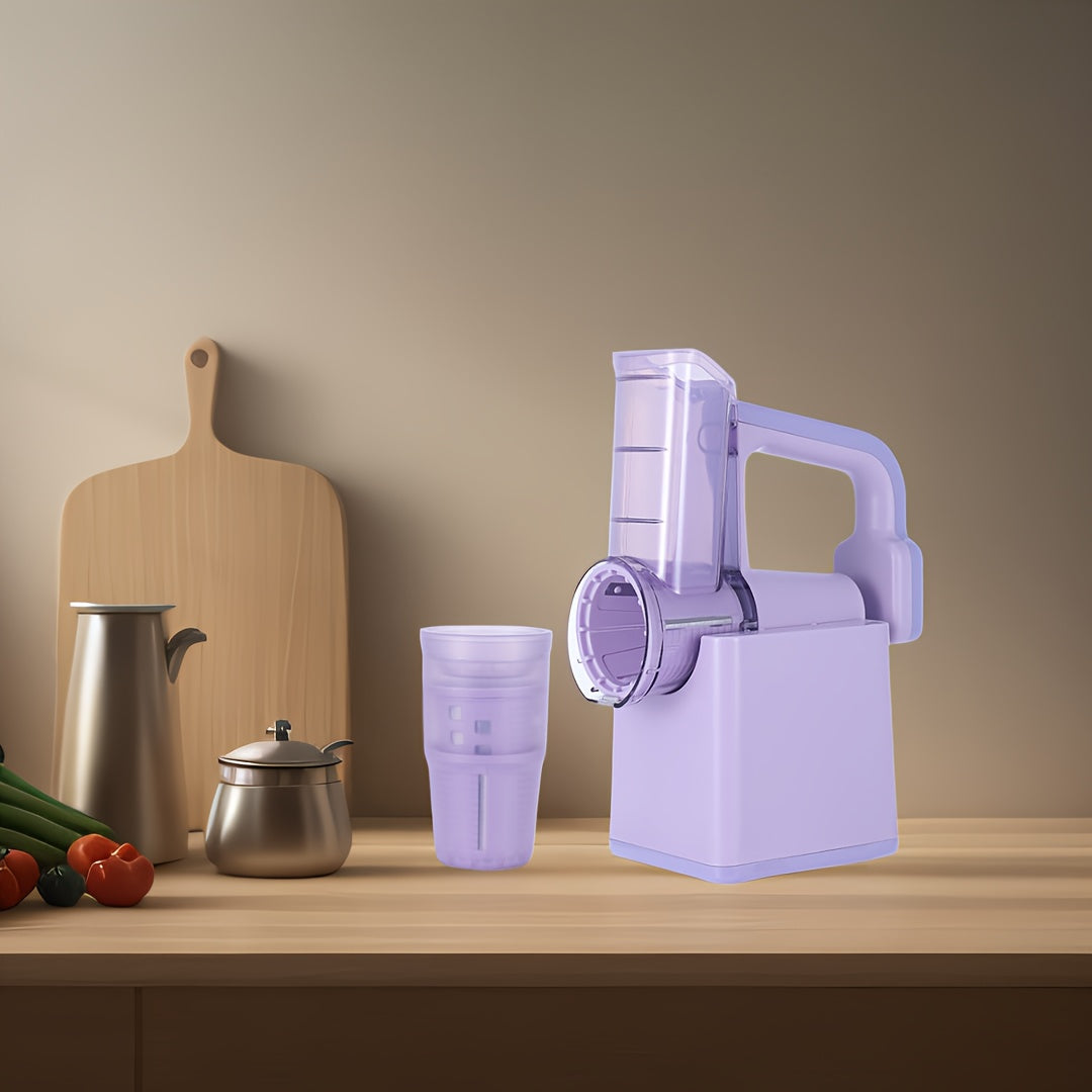 3 ta almashtiriladigan zanglamaydigan po'latdan yasalgan pichoqlari bilan oziq-ovqat sifatidagi materiallardan tayyorlangan simsiz ko'p funksiyali qo'lda elektr sabzavot kesgich. Pishloq, salatlarni maydalash, bo'laklash uchun mukammal.