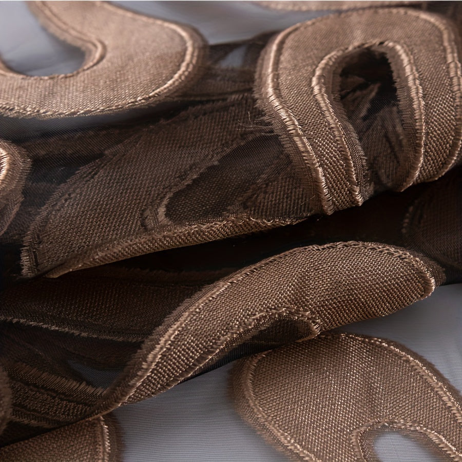 Set of 2 Floral Pattern Curtains with Rod Pocket for Living Room Bedroom Dining Room