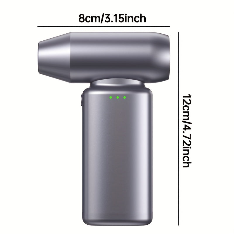 Portable Turbofan Fan with USB-C Rechargeable Lithium Battery for Personal Cooling in Home Car Office