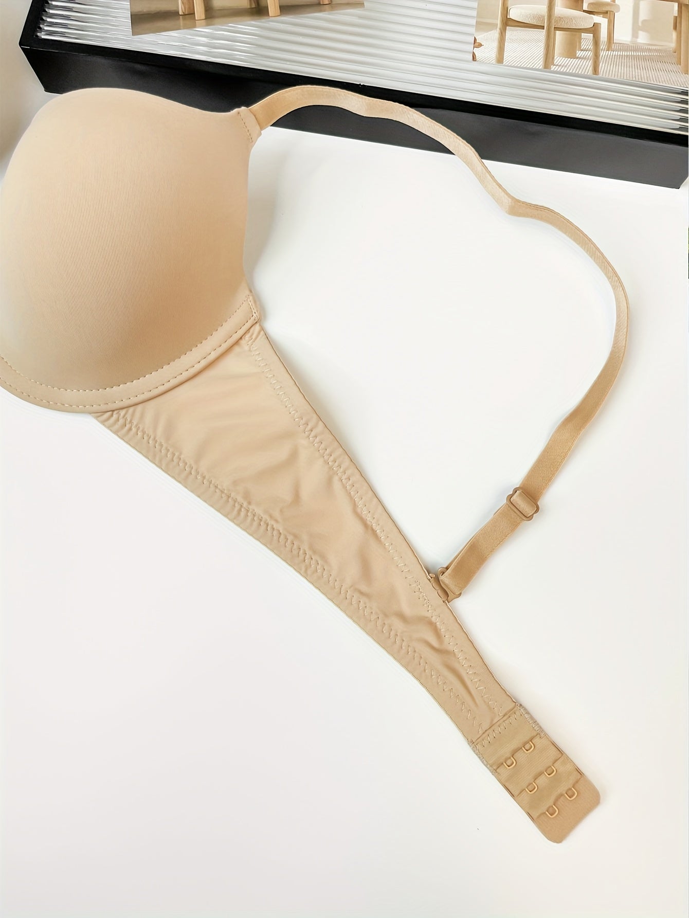 Women’s Seamless Underwire Push Up Bra with Cross Straps and Comfortable Fit