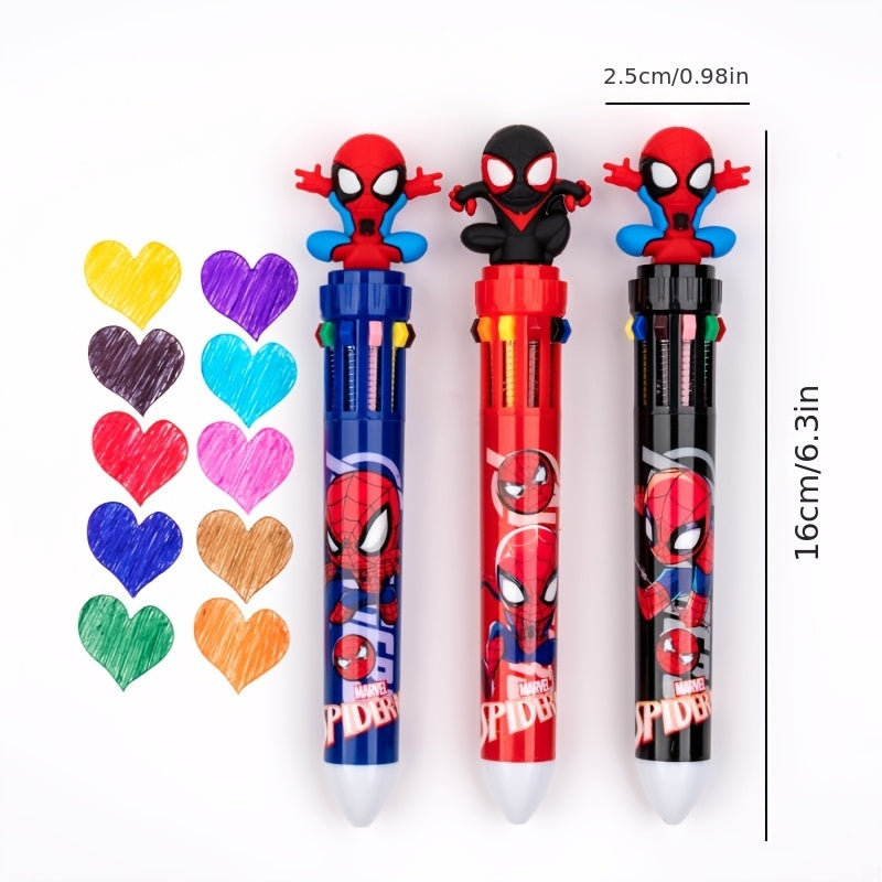 Spider-Man Stationery Set Includes Notepad and Pens for Students and Office Use