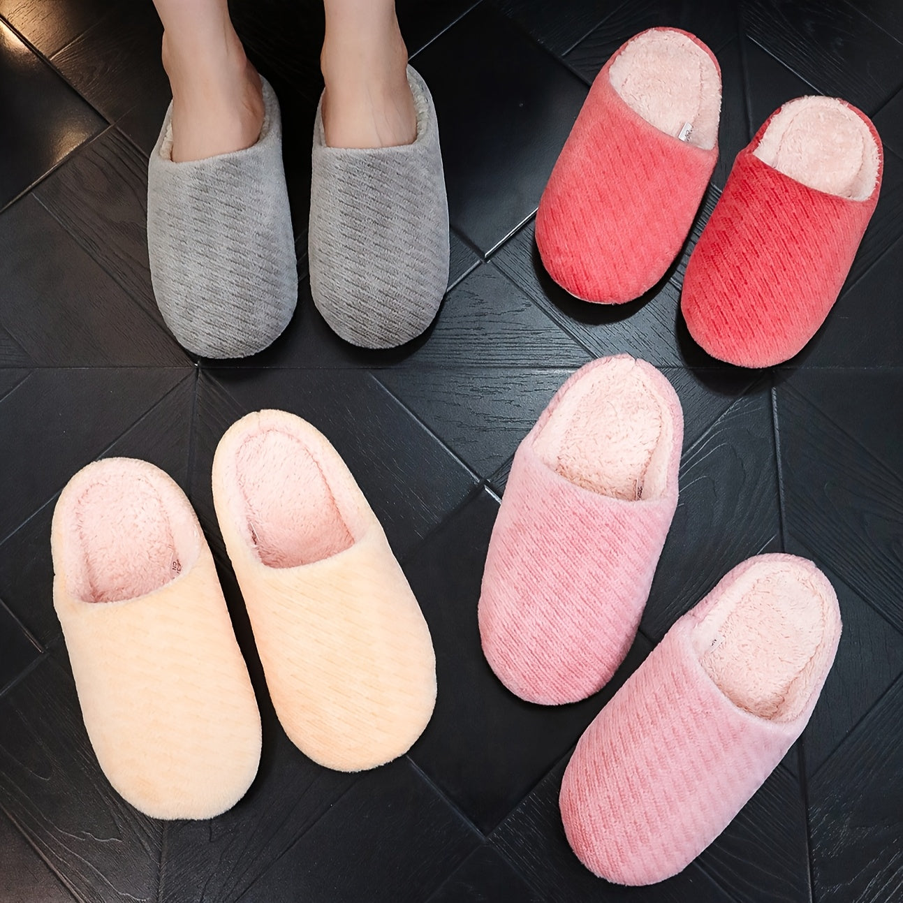 Ayollar uchun mo'ljallangan yumshoq satindan tayyorlangan maktab poyabzali, ichki uy uchun yengil va qulay