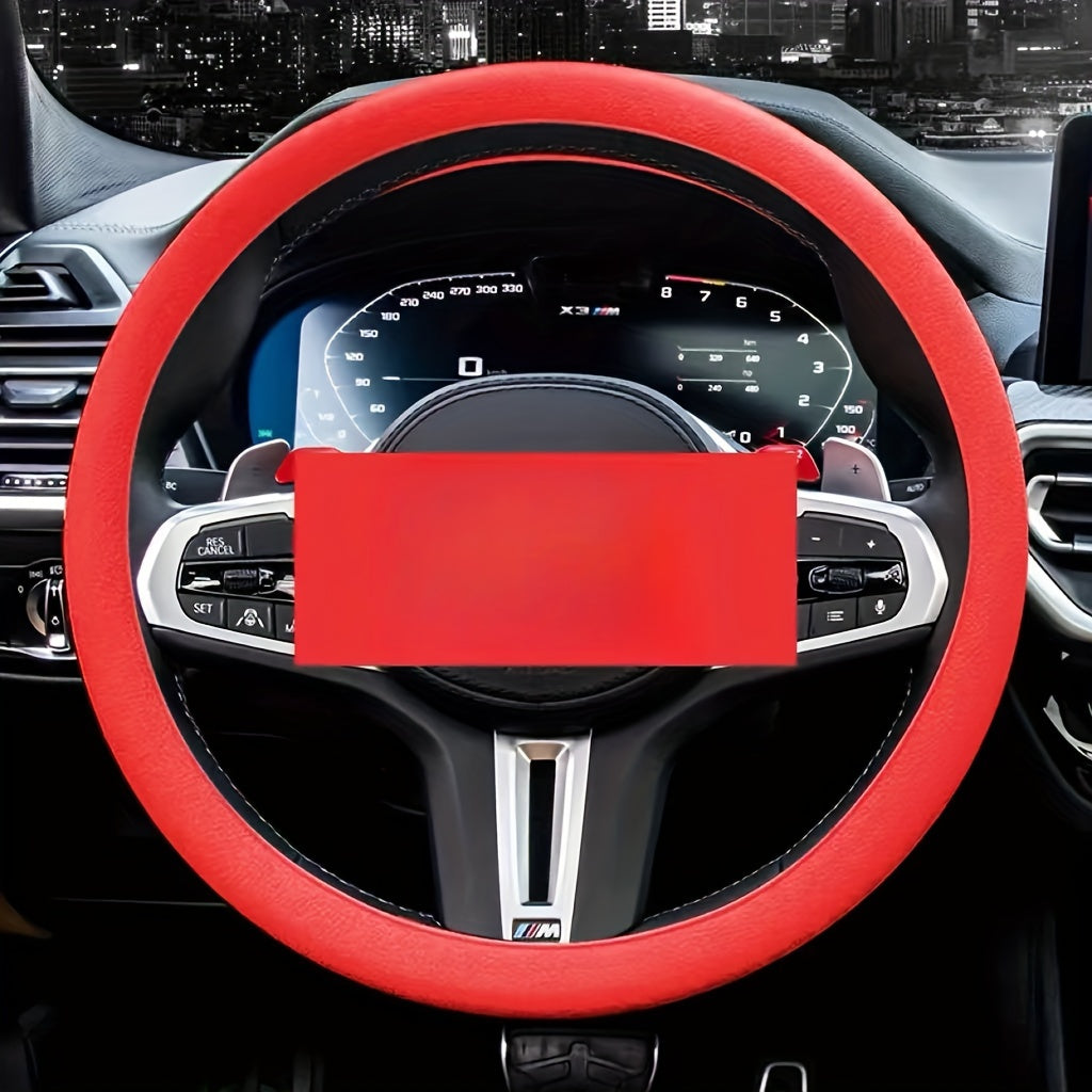 Universal Fit Silicone Steering Wheel Cover Anti-Slip Elastic Grip Car Accessory