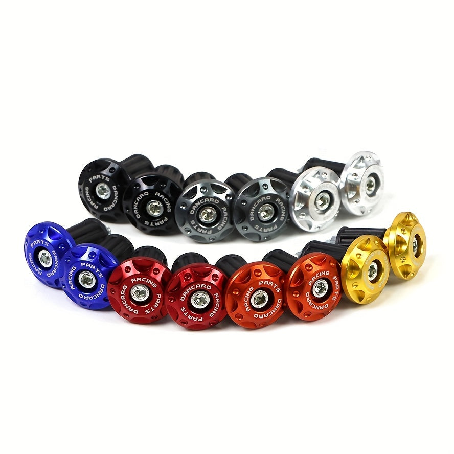 Motorcycle Handlebar End Caps Aluminum Alloy Golden Plug Fit Cruiser Bike