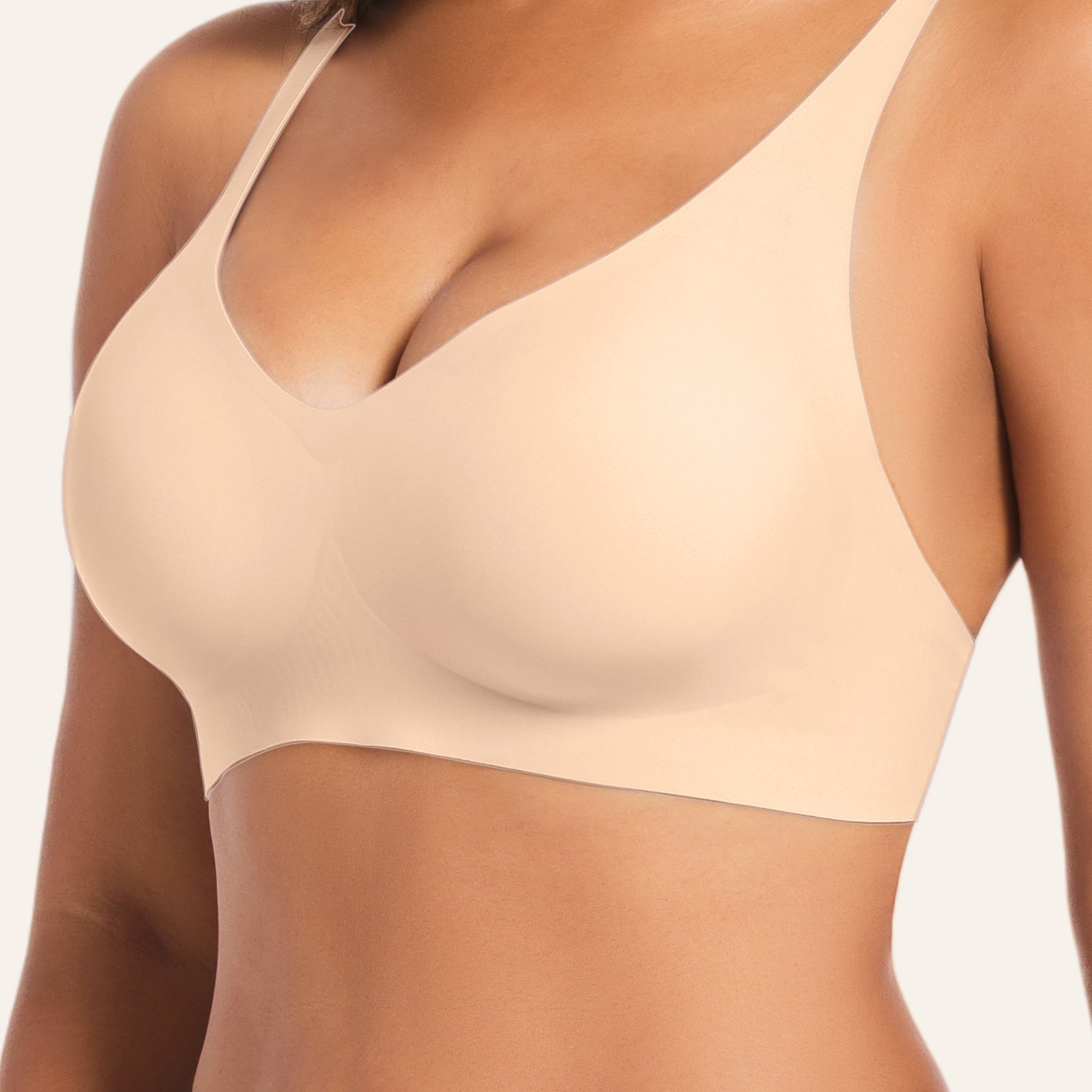 Ayollar uchun olib tashlanadigan yostiqchalari bilan bir yer tonli spaghetti tasma bralet, barcha mavsumlar uchun mukammal.