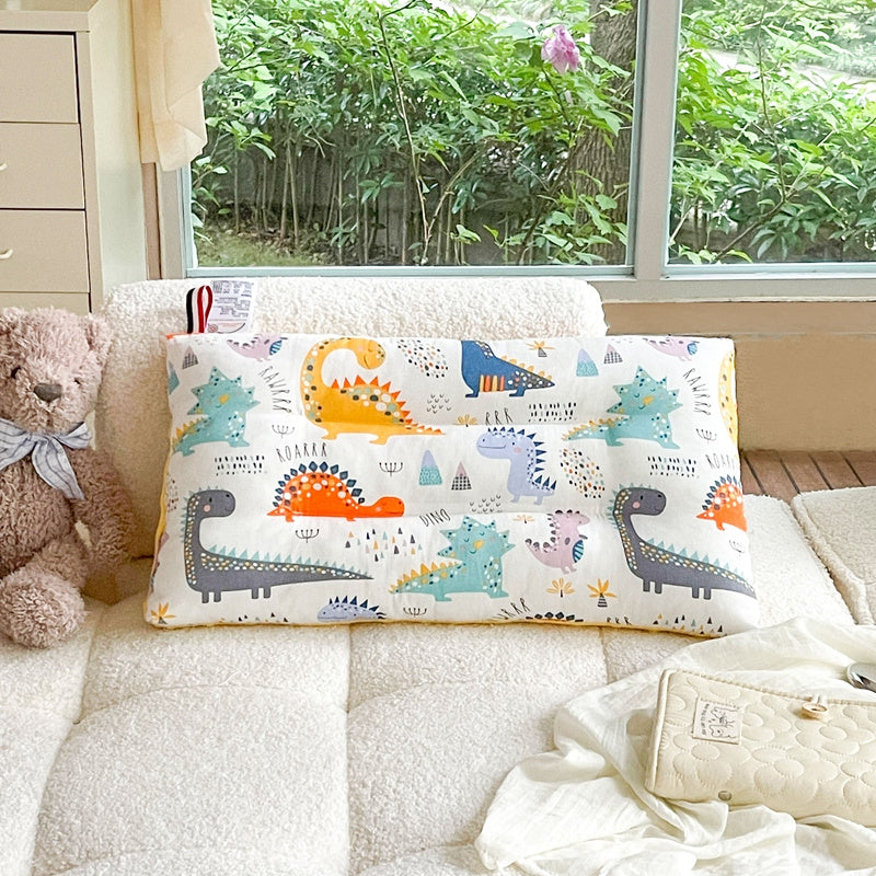 Almohada de poliéster lavable para niños con estampado de animales de dibujos animados para comodidad en todas las estaciones