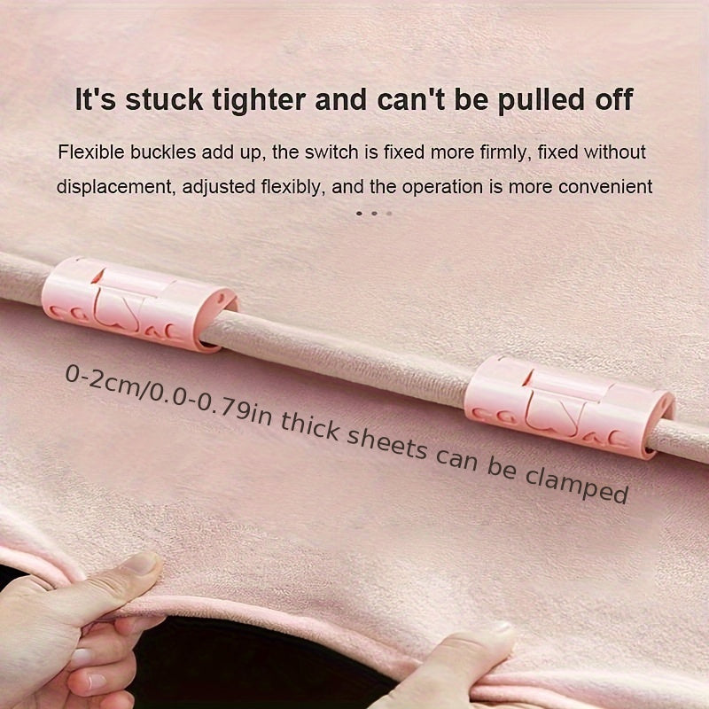 Set of 6/12 Blue and Pink Bed Sheet Clips for Fastening Bed Sheets and Quilt Covers