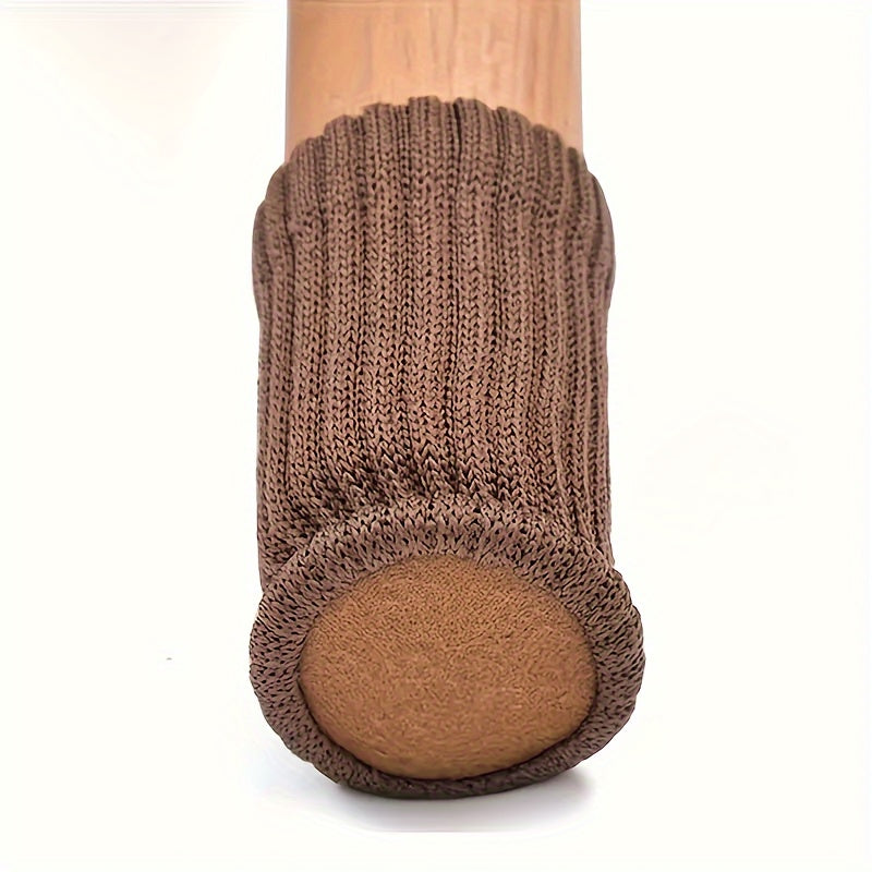 4/8 dona mato stol va stul oyoq qoplamalari - qalin, kiyishga chidamli, sirpanishga qarshi ip qoplamalari, stullarni jim qilish va mebel oyoqlarini himoya qilish uchun