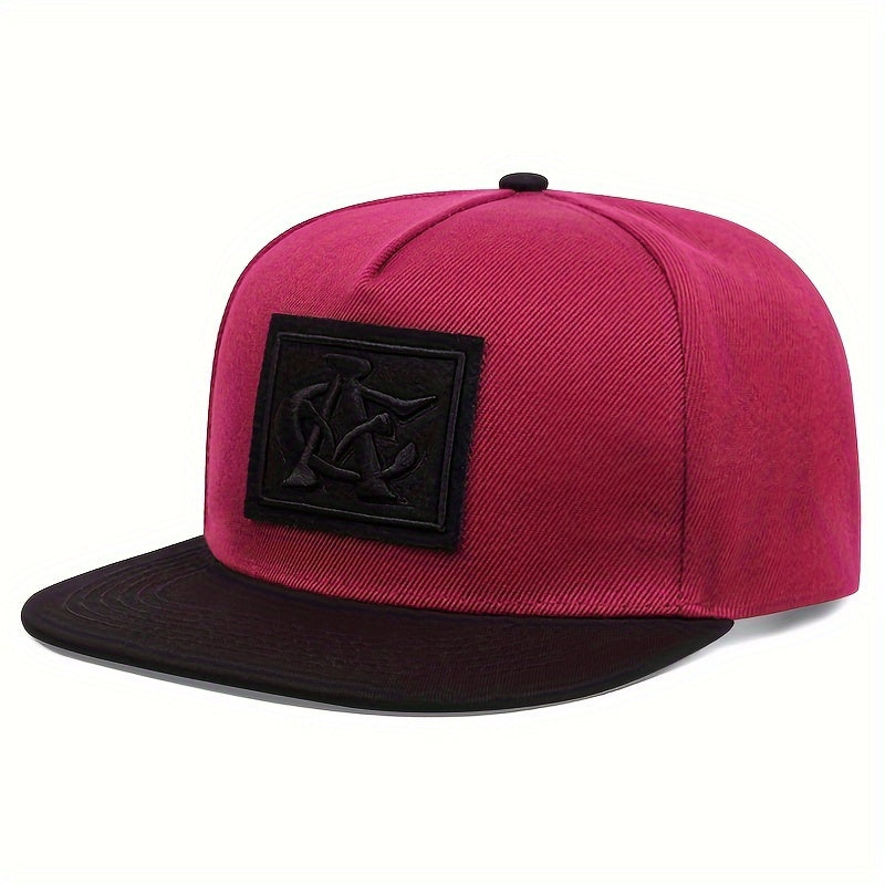 Men's Flat Top Baseball Cap Snapback Polyester Hip Hop Cap for Men and Teens