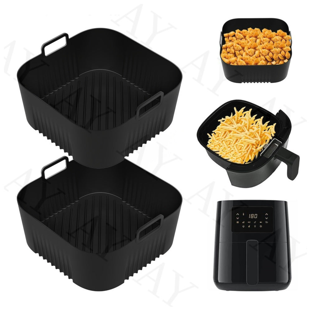 Non-Stick Silicone Baking Trays for Air Fryers Ovens and Microwaves