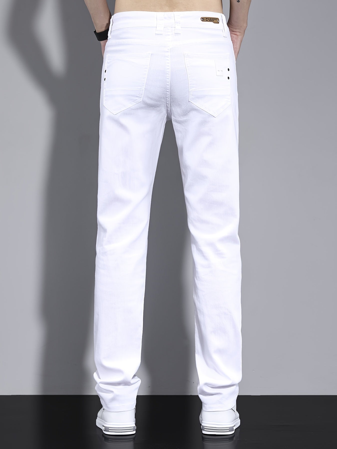 Men's Casual Denim Pants with Pockets for Outdoor Activities