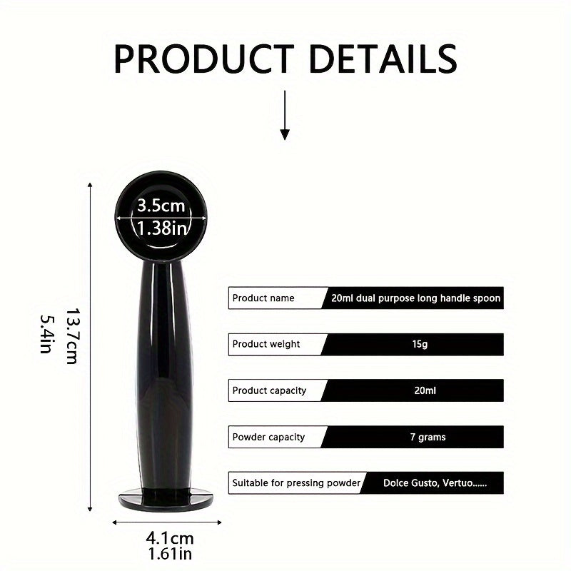 2-in-1 Coffee Spoon and Bean Scoop, 7g Measuring Kitchen Tool
