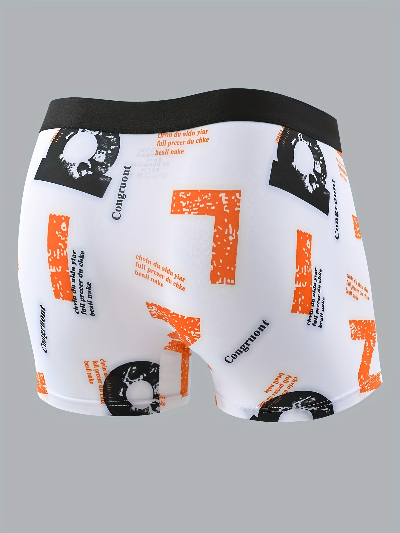 Men's Boxer Briefs 5-Pack Polyester Stretch Breathable Comfortable Trendy Print