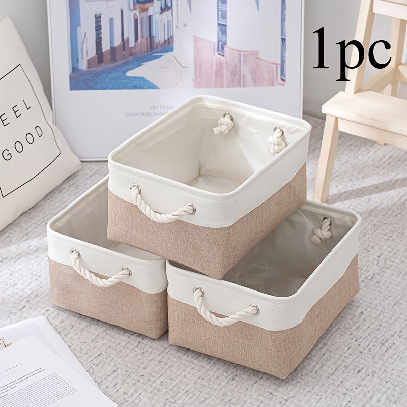 Temirlangan aksessuarlar uchun mato saqlash savati - Elektr energiyasi talab qilinmaydi, javonlar, shkaflar va kitob javonlarini tartibga solish uchun mukammal