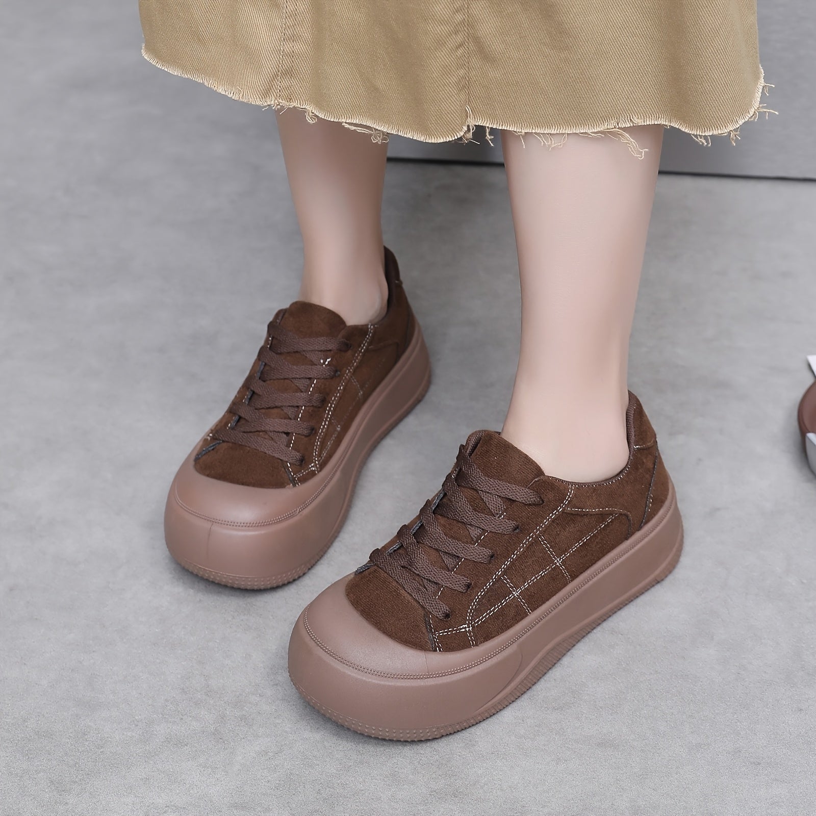 Women's Casual Canvas Platform Shoes Thick Sole Retro Versatile Shoes