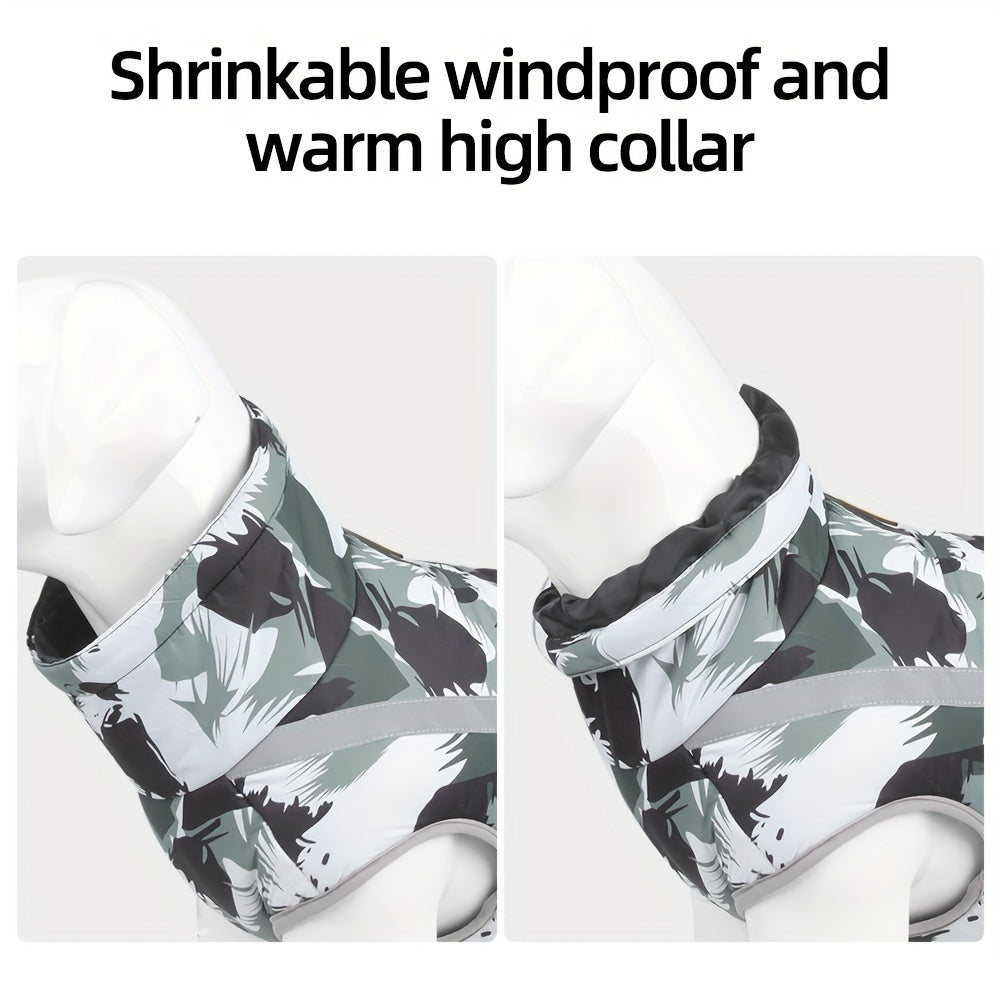 Waterproof Windproof Dog Jacket with Reflective Strips for All Breed Sizes