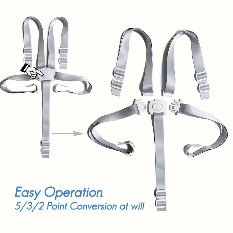 Комплект одноточечного ремня безопасности для детского стульчика для кормления, коляски и аксессуаров, включая пятиточечный ремень безопасности для младенцев