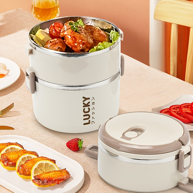 Fiambrera aislada de acero inoxidable con tapa para oficina, escuela, camping