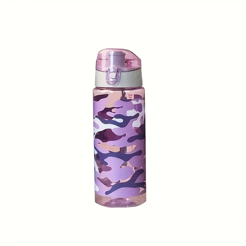 Camouflage Water Bottle 600ml for Camping Hiking Fitness Outdoor Activities