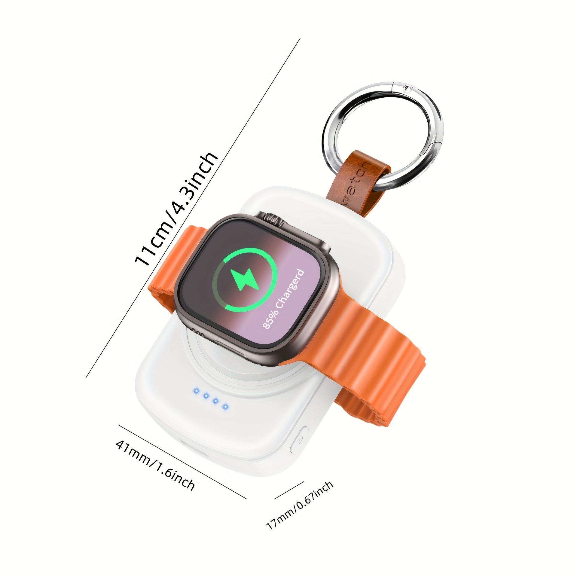 Portable Charger for Apple Watch Series 9/8/7/6/5/4/3/2/SE Magnetic Power Bank 1800mAh Fast Charging