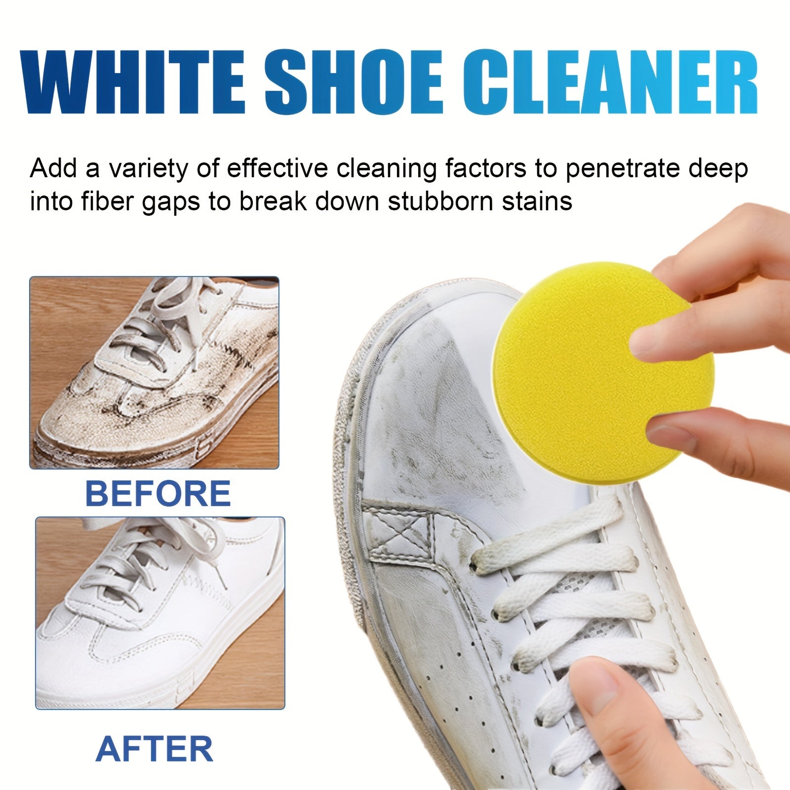 Soft Shoe Cleaner Cream for Faux Leather and Fabric Stains, Home Use