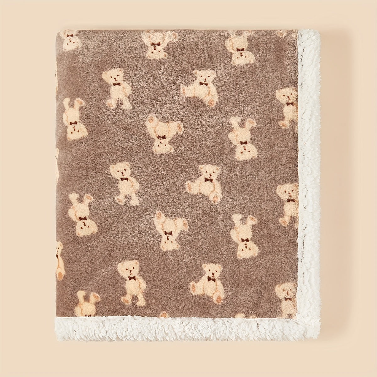 Мягкое и уютное плед из флиса с милым узором медведя и коровы, идеально подходит для добавления очарования в ваш домашний декор. Отличный подарок на Рождество, День благодарения, Новый год или День святого Валентина.