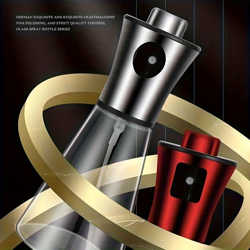 Glass Olive Oil Sprayer 170ml Stainless Steel Vinegar Dispenser Leak-Proof Kitchen Use