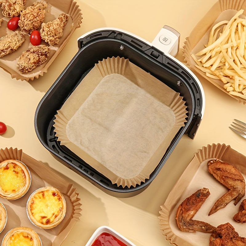 Disposable Air Fryer Liners 50-100 Pieces Square Paper 16cm 19.99cm