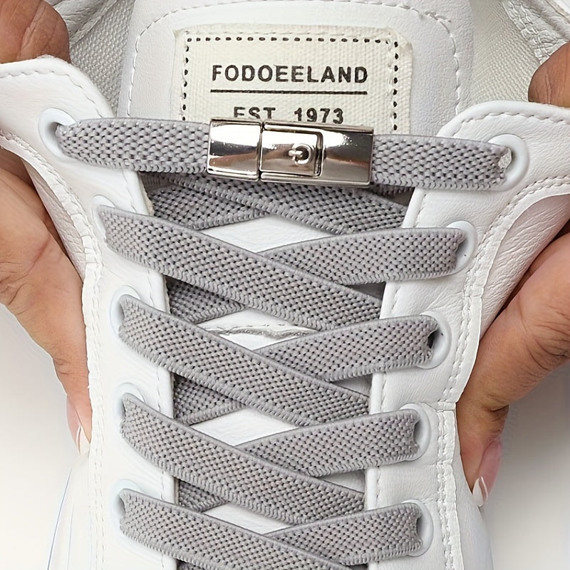 10-Pack Metal Shoelace Buckles Quick Release Lock Clips No-Tie Lace Adjusters