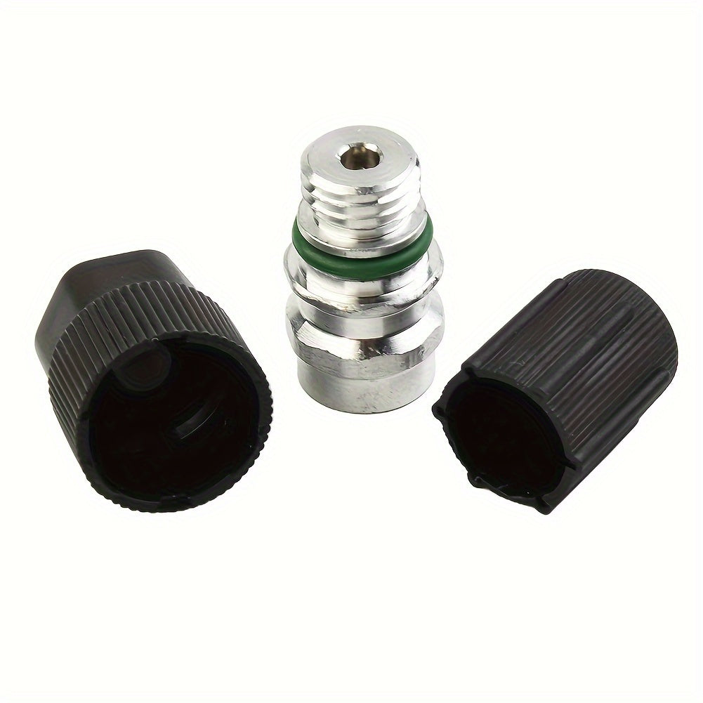 7-Piece AC System Caps and Valve Cores Kit for Vehicle Air Conditioning Maintenance